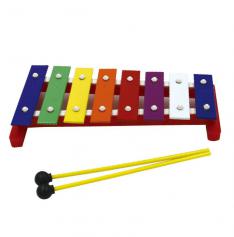 Colored Glockenspiel in 8 notes with Plastic base
