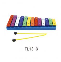 Colored Glockenspiel 13 notes with Wooden base