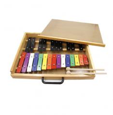 Colored Glockenspiel 25 notes with Drawer type Wooden case