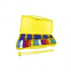 Colored Glockenspiel in 25 notes with Plastic case